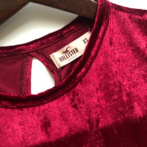 Hollister XS Crushed Velvet Shirt